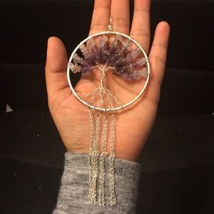 Amethyst tree of life pendant / ornament